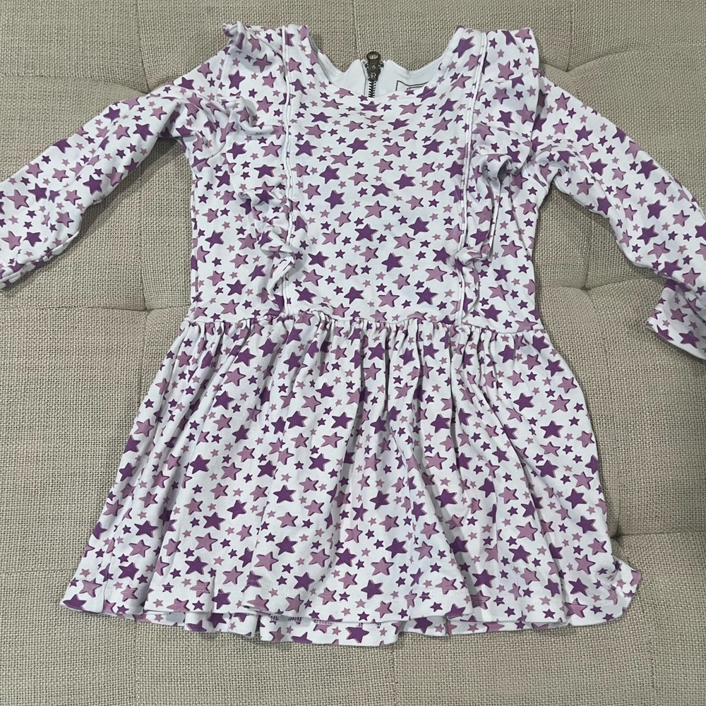 Lila and Hayes Charming Purple Star Kids Dress